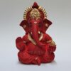 Ganesha Idol for car Dashboard/Home/Office Shelves/Diwali/Gifting /3.5 inches (Maroon Red)