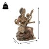 Saraswati Sitting Idol Figurine - Poly Resin - Standard Size - Brown
