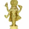 Brass Statue of Dhanvantari Idol of Ayurveda, Brass Lord Vishnu Avtar, for Home Decor Idol for Mandir Puja -Yellow, (Wt-350GMS)