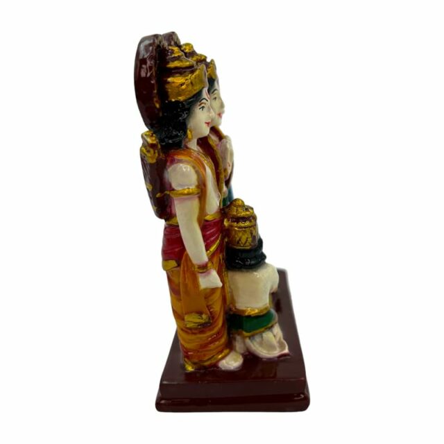 Ram Darbar with Sita, Laxman and Hanuman Statue/Idol/Figurine/Murti Made of (Composite Marble & Washable Colors) for Home/Temple/Office/Car/Mandir - (14x10x6 Cms)
