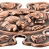 Hindu Lord Ganesha Metal Wall Hanging Sculpture Elephant God Ganesh Idol Home D?cor Decorative Wall Mask (20 cm x 1 cm x 24 cm)