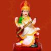 Goddess Maa Saraswati Idol, Saraswati Studydevi Murti Figurine Religious Pooja Gift Items and Murti for Mandir/Temple/Home/Office (White Color) (HXWXL-20CMX10CMX08CM)(Resin)