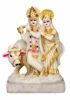 Resin Radha Krishna Cow God Idol (HXWXL-21CMX13CMX09CM), White
