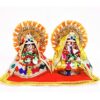 Ganesh Laxmiji murti with Shringar and Asni mats | Mitti Ganesh Laxmi Ji Clay Idol for Diwali | Ganesh laxmi for Diwali Puja/Diwali puja Essentials