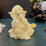 Polyresin Lord Ganesha Idol for Car Dashboard, Ganesha Ganpati Statue, God of Success and Luck
