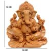 Ganesh ji Ganpati Bappa Shoeflower Idol for Car Dashboard, House Warming, Puja Ghar, Diwali, Decoration & Gifting 7 x 10 x 10 cm