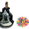 Smoke Fountain Lord Shiva Adiyogi Statue Incense Holder Showpiece with 10 Free Smoke Backflow Cones- 8 X 7 X 10 Cm
