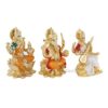 Goddess Laxmi Ganesha Saraswati Idol Murti Showpiece Statue for Home Office Success Temple Pooja Room Entrance Decor Diwali Decoration Items (Lakshmi Ganesh Saraswati).
