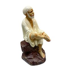 Marble Sai Baba Statue (White, 6 Inch) - Image 2