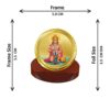 Hanuman Ji God Idol Photo Frame for Car Dashboard, Table D?cor, Office|MCF 1C Gold Photo Frames and 24K Gold Plated Foil|Religious Photo Frame Idol for Pooja, Gifts Items (5.5X5.0 CM)