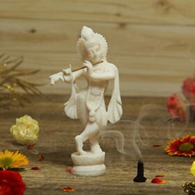 Resin Standing Krishna Idol (6.4 cm x 3.8 cm x 14.6 cm)