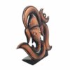 Lord OM Ganesh Idol | OM Ganesha Idol | Ganpati Vinayaka (Design-61) Brown Metal Statue for Car Dashboard | Mandir Murti | Home Decor | Office Table Showpiece (L*B*H-6.7 x 0.3 x 6.2 Cm)