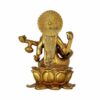 Saraswati Idol for Home Puja Room Diwali Decor Mandir Decoration Showpiece Maa Veena Vadini Murti Idol Goddess Statue - Gold