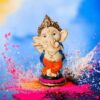 Handcrafted Resine Little Ganesh Sculpture | Showpiece for Home & Office Decor (Flute Ganesh)