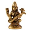 Efinito?Handmade Brass Metal Statue Saraswati MATA Hindu Goddess Religious Idol Sculpture Gifts for Home Temple Mandir