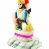 Polyresin & Marble Dust Lord Hanuman Idol, Hanuman ji ki Murti in Blessing Posture with GEfinito, Bajrangwali ki Murti Figurine, 3.75 Inches, Multicolor, 1 Piece