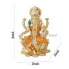 Goddess Laxmi Idol Gold Plated Statue for Home Puja Decor