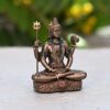 3.4-inch Cold Cast Bronze Lord Shiv Idol as Gifts (Multicolour)