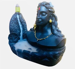 Brand Adiyogi Backflow Mahadev Dhyana Mudra Figurine for Car Dashboard /Home/Temple with Free 30 Cones