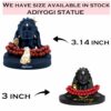 Efinito? Lord god Mahadev Bholenath Shivji Adiyogi Shiva Statue Idol Murti with Nandi for Car Dashboard with Rudraksh Mala Idle,Home Decor - Handcrafted Resin Figurine, Spiritual Gift for Meditation