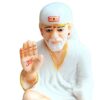 Home and Office Decor Italian Marble Statue Dust Saibaba Ashirwad Murti (White, Standard)