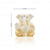 Gold Plated Ceramic Appu Ganesha Idol, 6x4x4cm, Gold