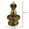 Lord Shiva Lingam Sculpture Handmade Brass Statue Hinduism Idol Art Height 3 Inch Width 2.5 Inch Length 2 Inch