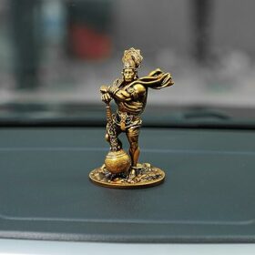 Car Dashboard Resin Bahubali Hanuman Idol Home Decor Item Hanuman Murti Statue for Gift (1 Piece)