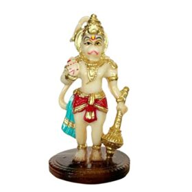 Lord Hanuman Idol 4 inch for Car Dashboard Home Decor, Pooja, Office/Showroom/Shop Tables, Gifting - House Warming Gift, Return Gifts God Maruti (Assorted Colours) - Pack of 1
