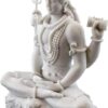 Polyresin Hand Printed Shiv ji Murti Lord Shiva Statue Marble Dust syntheric for Pooja Room I Home Temple Decoration Items I God Idols I Statue (Size :: 3x2 Inches)