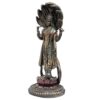Vishnu Idol Statue on Lotus Flower for Pooja Room Home Decor, Wedding Housewarming Gift, Diwali Decoration Item
