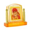 Shirdi Sai Baba Idol | Sai Baba Statue (J001-27-A) Religious Acrylic Frame for Car Dashboard (L*B*H- 3.3 x 1.2 x 3.3 Inches)