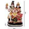 Shiv Parivar God Idol,Shiv Parivar God Murti Figurine Religious Pooja Gift Items and Murti for Mandir/Temple/Home/Office (Stone Work) (HXWXL-19CMX13CMX7CM) Multicolor(Resin)
