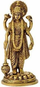 Metal Shri Maha Vishnu Idol, Standard, Gold