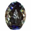 Gifts 3D Crystal Sai Baba Idol Staute Murti for Home, Pooja Room & Gift Purpose (White, 2.5 Inches)
