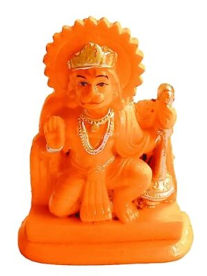 Efinito-Hanuman Ji murti Marble Idol Hanuman ji Statue for Pooja and Dashboard Siz-3.5x3x1