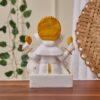 Marble Dust Ganpati Idol, Vinayaka Statue, Ganpati Decorative Statue, Ganpati Idol, Ganesh Idol for Pooja Room, Ganesha Statue - White 7 inch Ganpati Idol