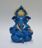Blue Terracotta Finish Ganesha Idol for Car Dashboard (3.5 inches) (Blue)