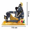 Lord Shiv Idol | Shankar Idol | Shiva Idol (Design-112) Blue Metal Statue for Car Dashboard | Mandir Pooja Murti | Temple Puja | Home Decor | Office Table Showpiece (L*B*H-7.5 x 1.5 x 7.5 Cm)