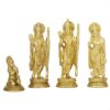 Brass Metal Ram Sita Laxman Hanuman Statue Figurine 7 Inches Home Decor Idol for Mandir