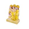 Ram Darbar Murti - Lord Ram Sita Laxman and Hanuman Statue for Home & Office (Yellow Color, 6 Inch)