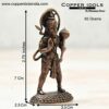 2.75 inches, Handmade Copper Hanuman Idol, 65 Grams, Patina Antique Finish, Pack of 1 Piece