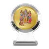 Lord Rama Darbar Gold Plated Metallic Car Frame, Table Decor| MCF 1C Classic Lord Rama Darbar and 24K Gold Plated Foil| Religious Frame Idol for Pooja, Worship, Gifts Items (5.5 CM x 5.0 CM)