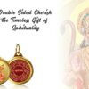 24K Double sided Gold Plated Pendant | 22 MM Flip Coin for Men, Women and children | Religious locket for Health & Wealth | Idol for gifting loved ones