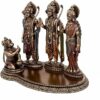 S T Polyresin Hindu Lord Ram with laxman and Goddess Sita Devi and Hanuman Statue for Pooja Room&Gift/murti Idol Home &Office Decor Home & Office Decor (7.50x9.50 INCH Inch)