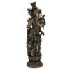 15" Large Krishna Idol - Bronze Finish- Lord Krishan Murti Statue Hindu Religious (Size 15 x 5 Inches)