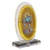 Oval Shape Acrylic Religious Idol Figurine Showpiece for Office and Home Decor