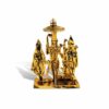 New Ram Darbar Idol (Ram Darbar St-1861) Golden Antique Metal God Stand Statue for Home/Mandir/Office Table Decor/Car Dashboard Murti Showpiece