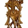 Religious Lord Large Krishna God Murti Brass Metal Statue of Love Flute Playing Home D?cor Living Pooja Room Mandir Temple Height 6.75 Inch