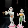 Marble Iskon Radha Krishna Idol for Temples Decorative Showpieces for Home Decor. (6 Inch)(White)